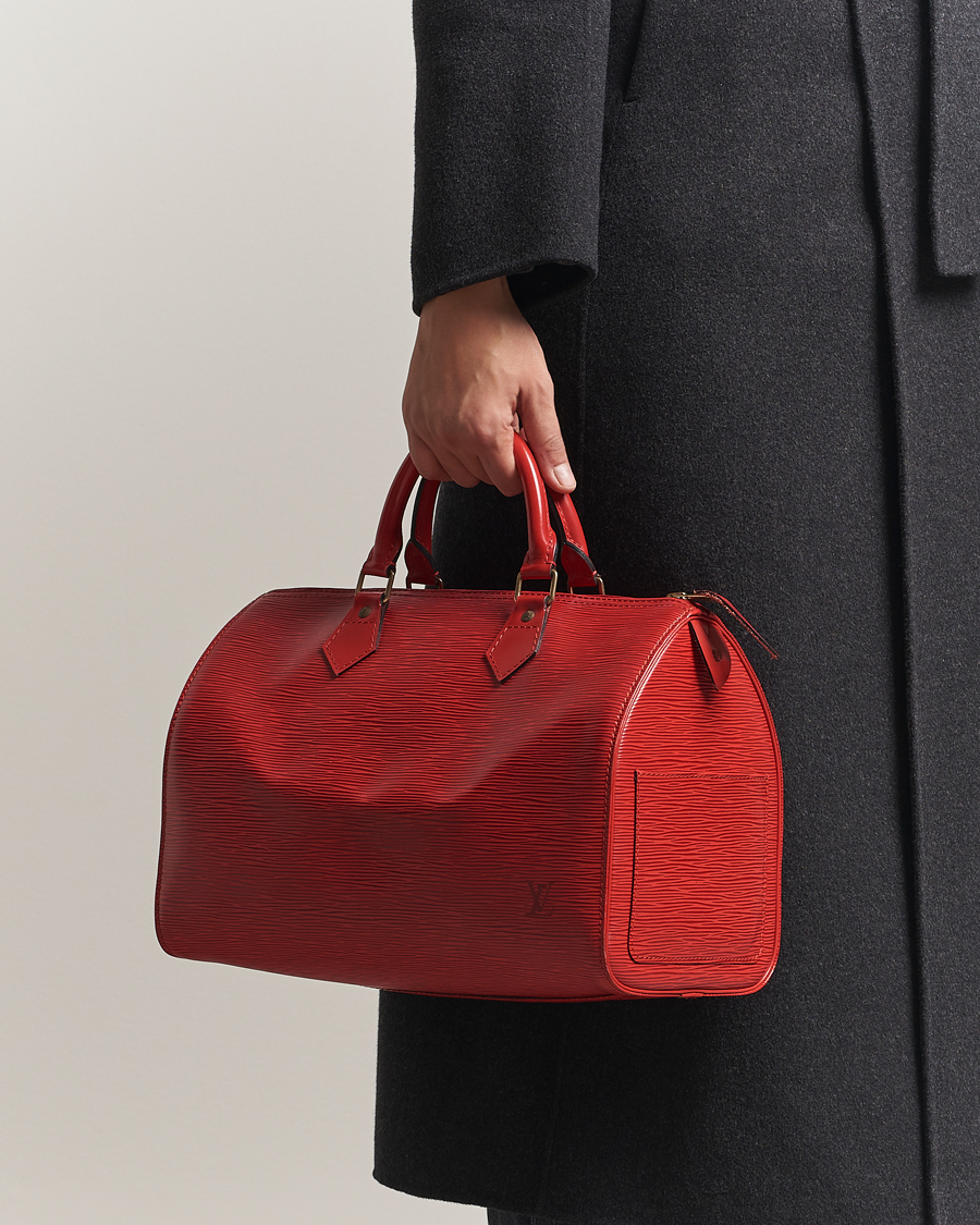 Men | Louis Vuitton Pre-Owned Speedy 30 Handbag Epi Leather Red | Louis Vuitton Pre-Owned | Speedy 30 Handbag Epi Leather Red