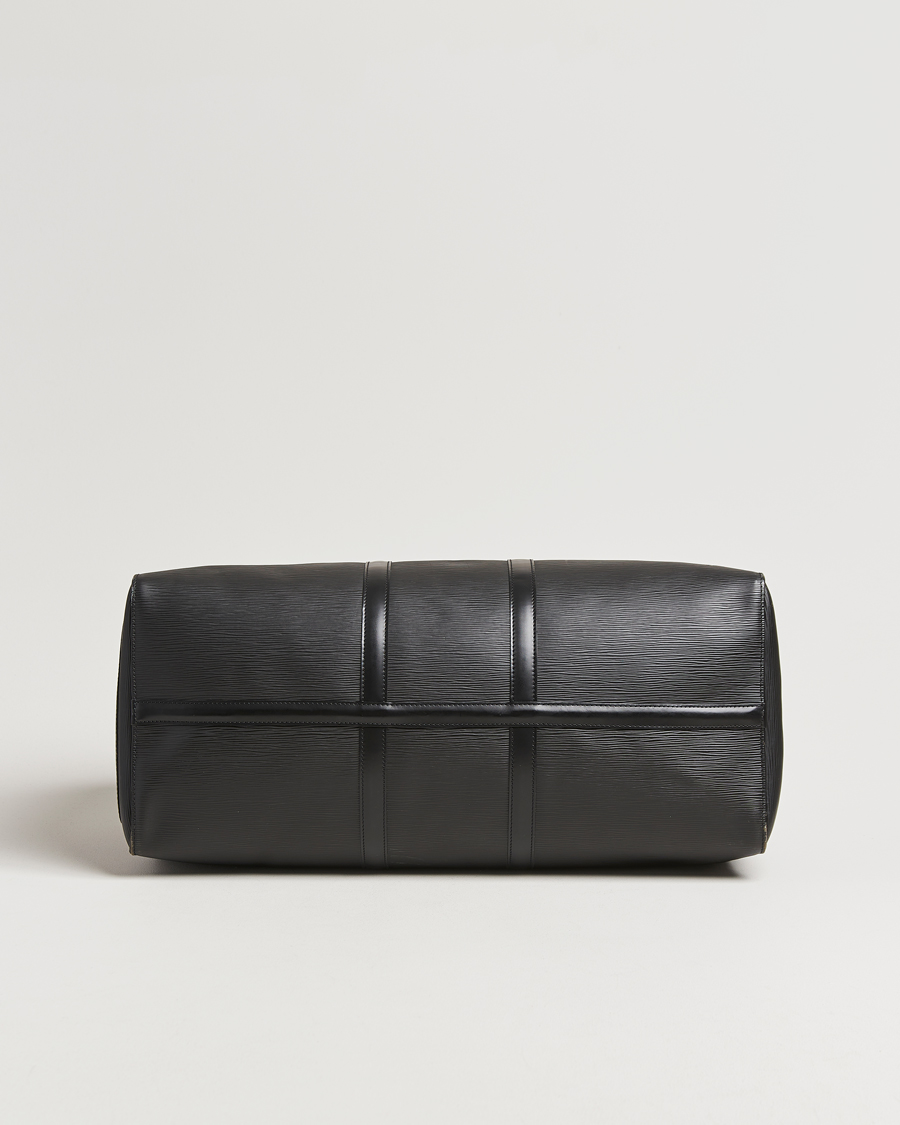 Men | Louis Vuitton Pre-Owned Keepall 55 Epi Leather Bag Black | Louis Vuitton Pre-Owned | Keepall 55 Epi Leather Bag Black
