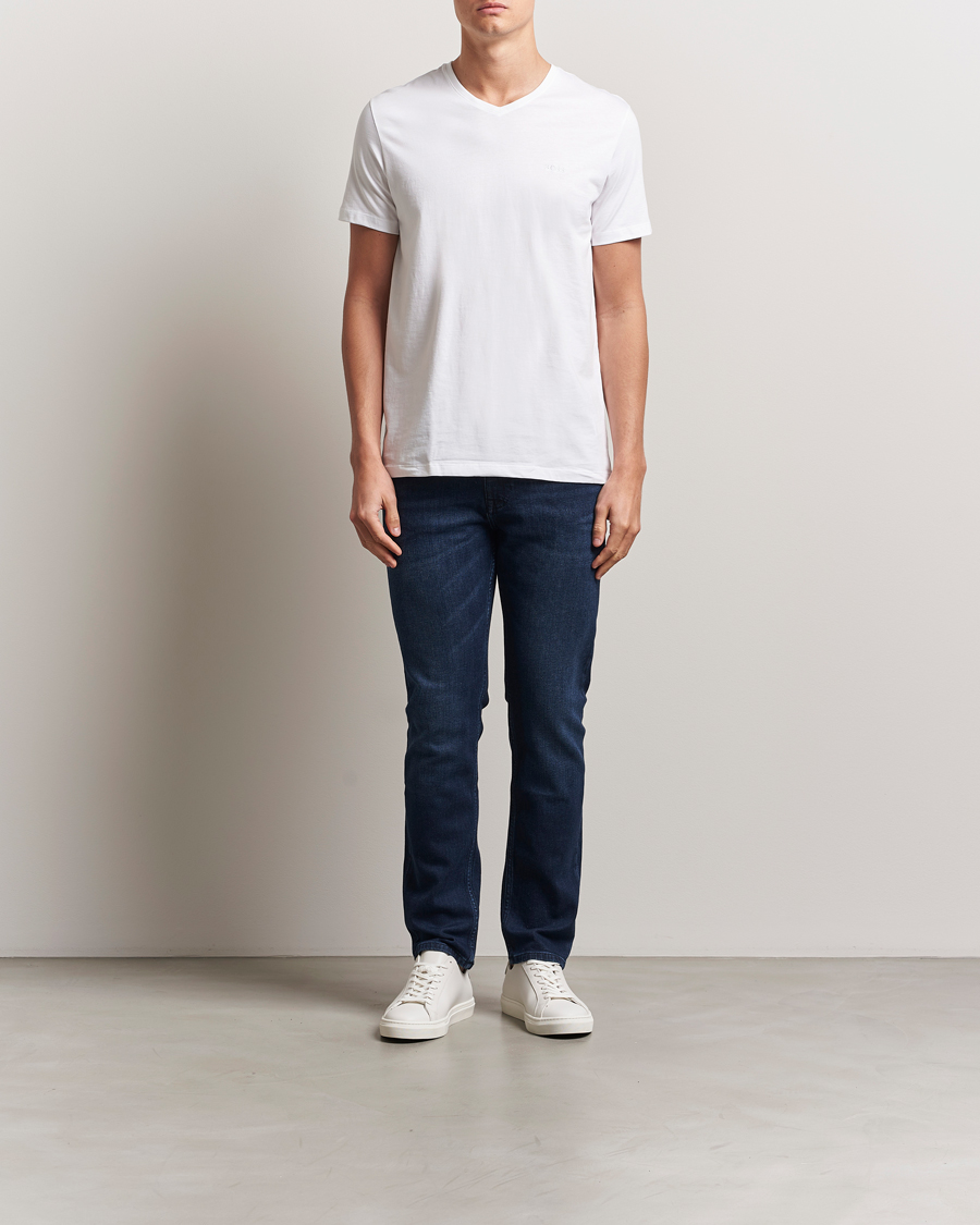 Men | T-Shirts | BOSS BLACK | 2-Pack Relaxed Fit V-Neck T-Shirt White