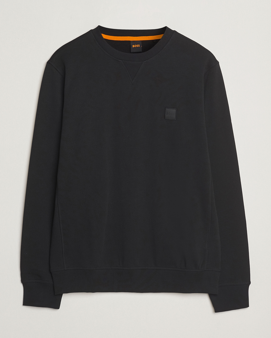 Men | Sweaters & Knitwear | BOSS ORANGE | Westart Logo Sweatshirt Black