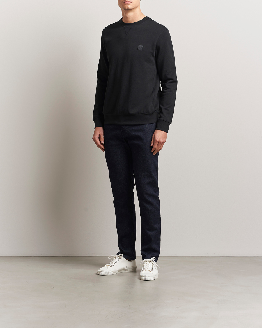 Men | Sweaters & Knitwear | BOSS ORANGE | Westart Logo Sweatshirt Black