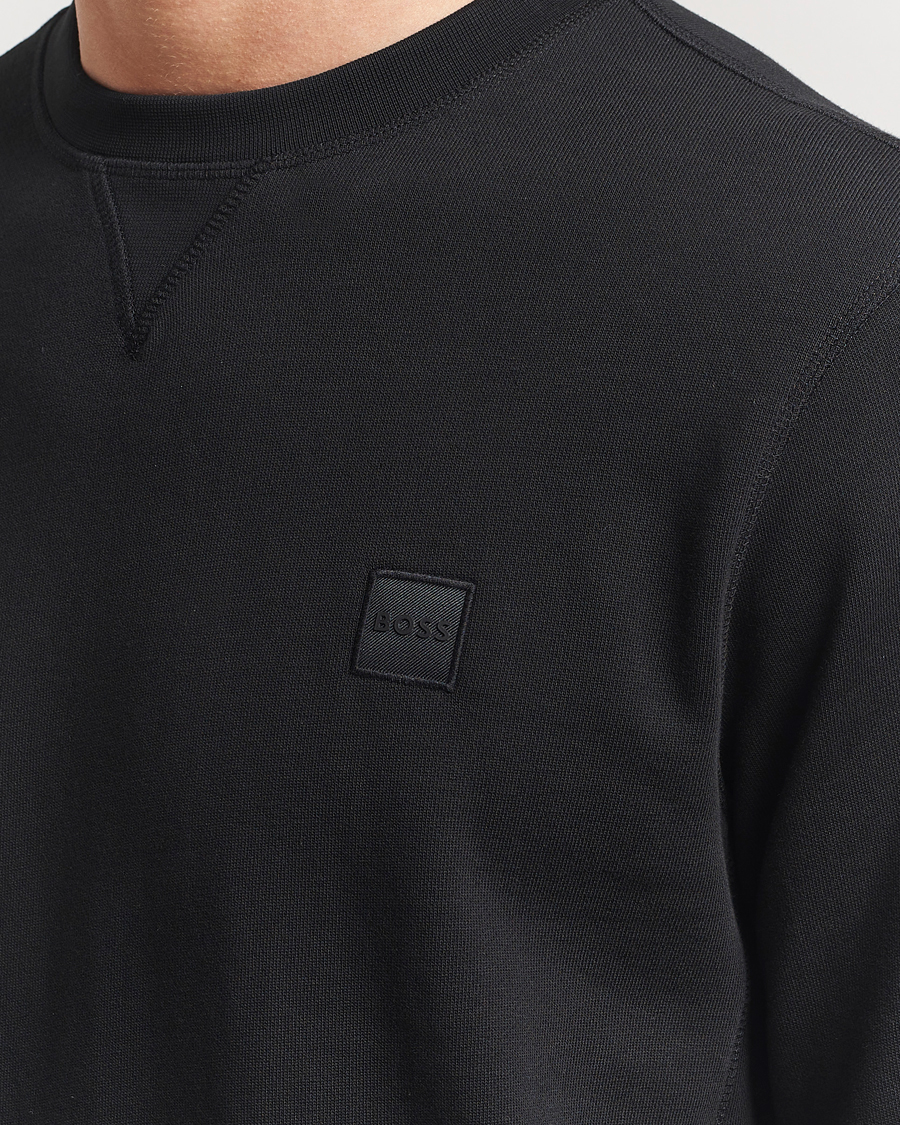 Men | Sweaters & Knitwear | BOSS ORANGE | Westart Logo Sweatshirt Black