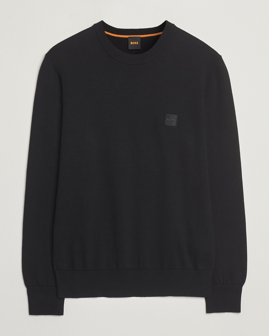 Men | Sweaters & Knitwear | BOSS ORANGE | Kanovano Knitted Sweater Black