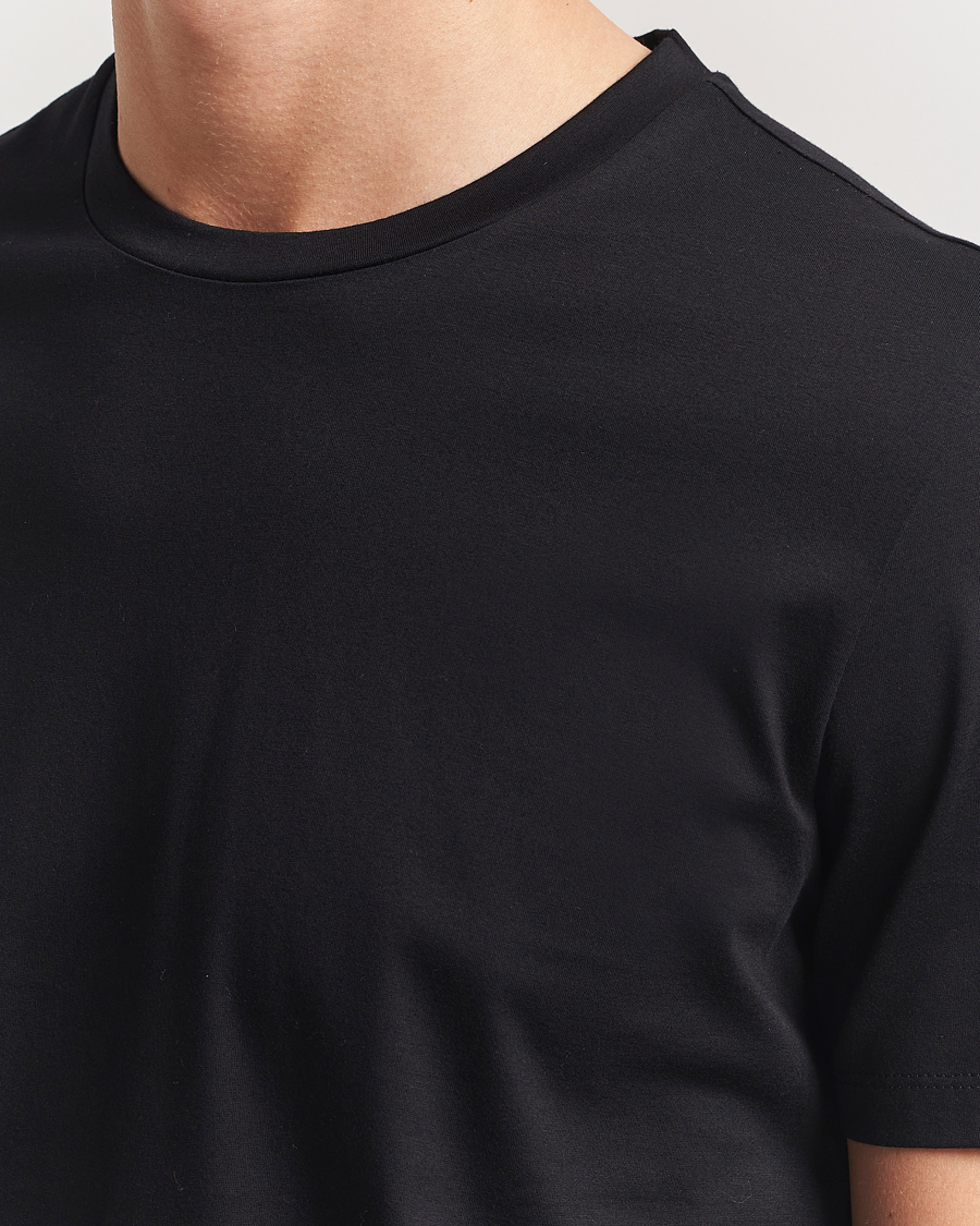 Men | T-Shirts | BOSS BLACK | Tessler Mercerized Crew Neck T-Shirt Black
