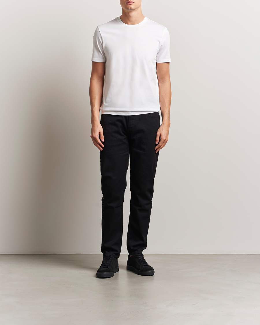 Men | T-Shirts | BOSS BLACK | Tessler Mercerized Crew Neck T-Shirt White