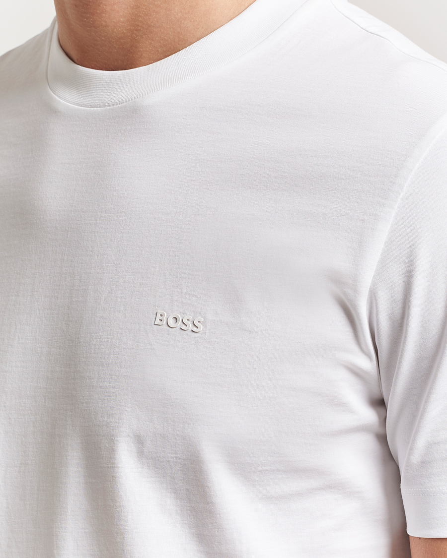 Men | T-Shirts | BOSS BLACK | Thompson Crew Neck T-Shirt White