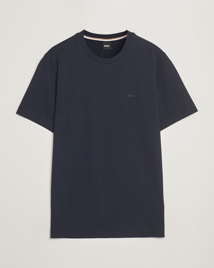 Men | T-Shirts | BOSS BLACK | Thompson Crew Neck T-Shirt Dark Blue