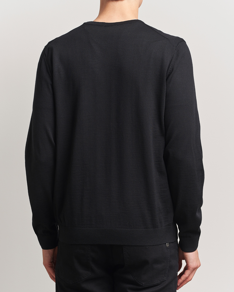 Men | Sweaters & Knitwear | BOSS BLACK | Melba Wool V-Neck Pullover Black