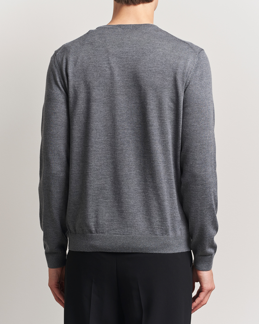 Men | Sweaters & Knitwear | BOSS BLACK | Melba Wool V-Neck Pullover Medium Grey