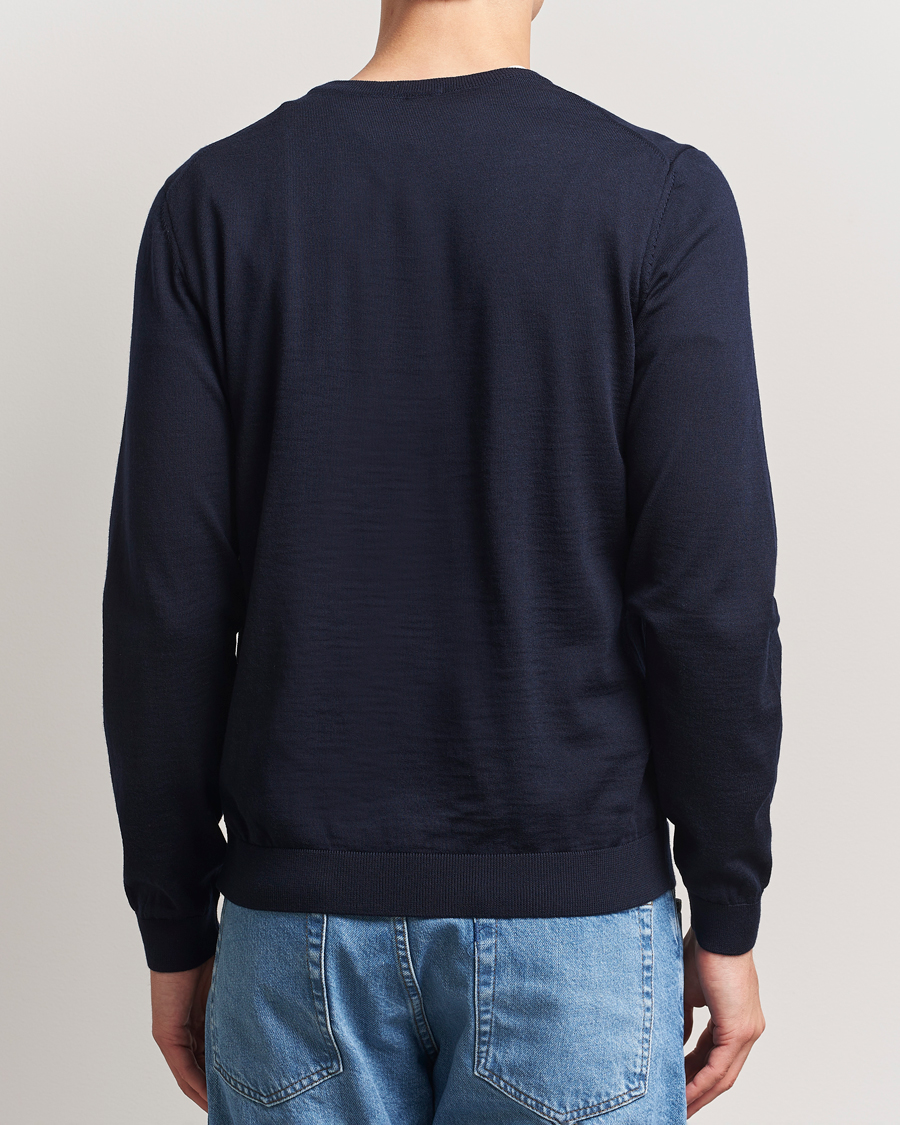 Men | Sweaters & Knitwear | BOSS BLACK | Melba Wool V-Neck Pullover Dark Blue