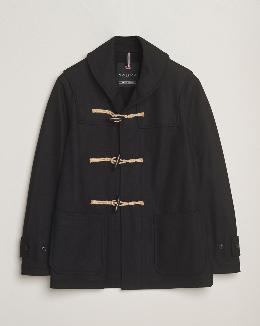 Men | Coats & Jackets | Gloverall | Shawl Collar Duffle Jacket Black