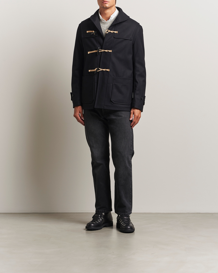 Men | Coats & Jackets | Gloverall | Shawl Collar Duffle Jacket Black