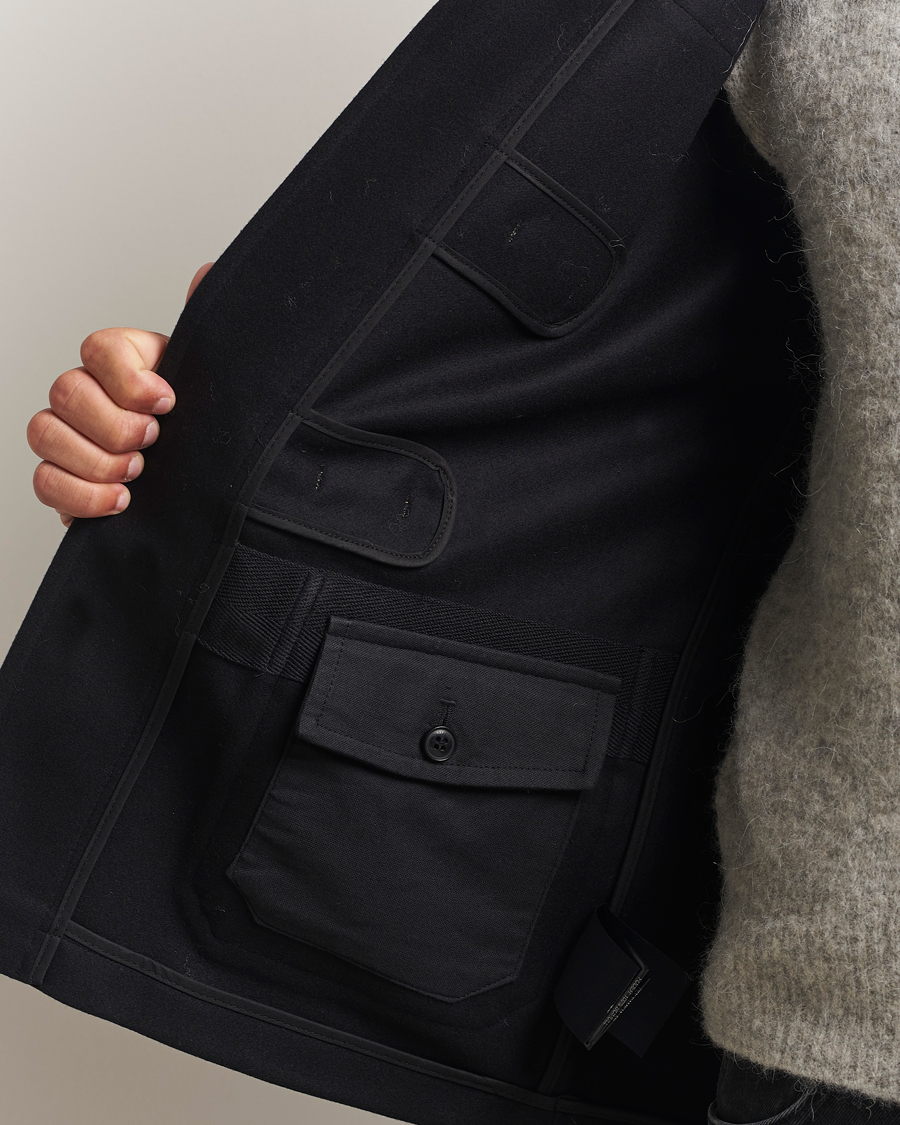 Men | Coats & Jackets | Gloverall | Shawl Collar Duffle Jacket Black