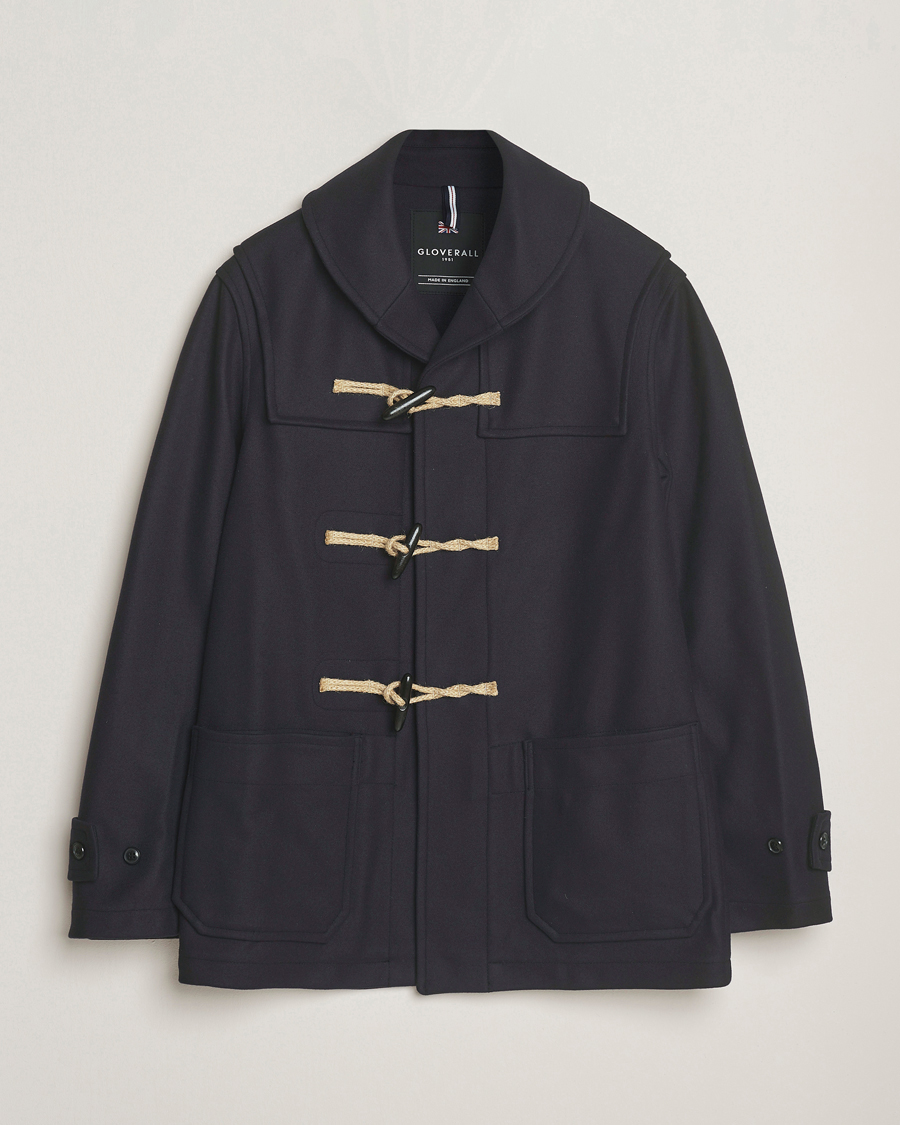 Men | Coats & Jackets | Gloverall | Shawl Collar Duffle Jacket Navy