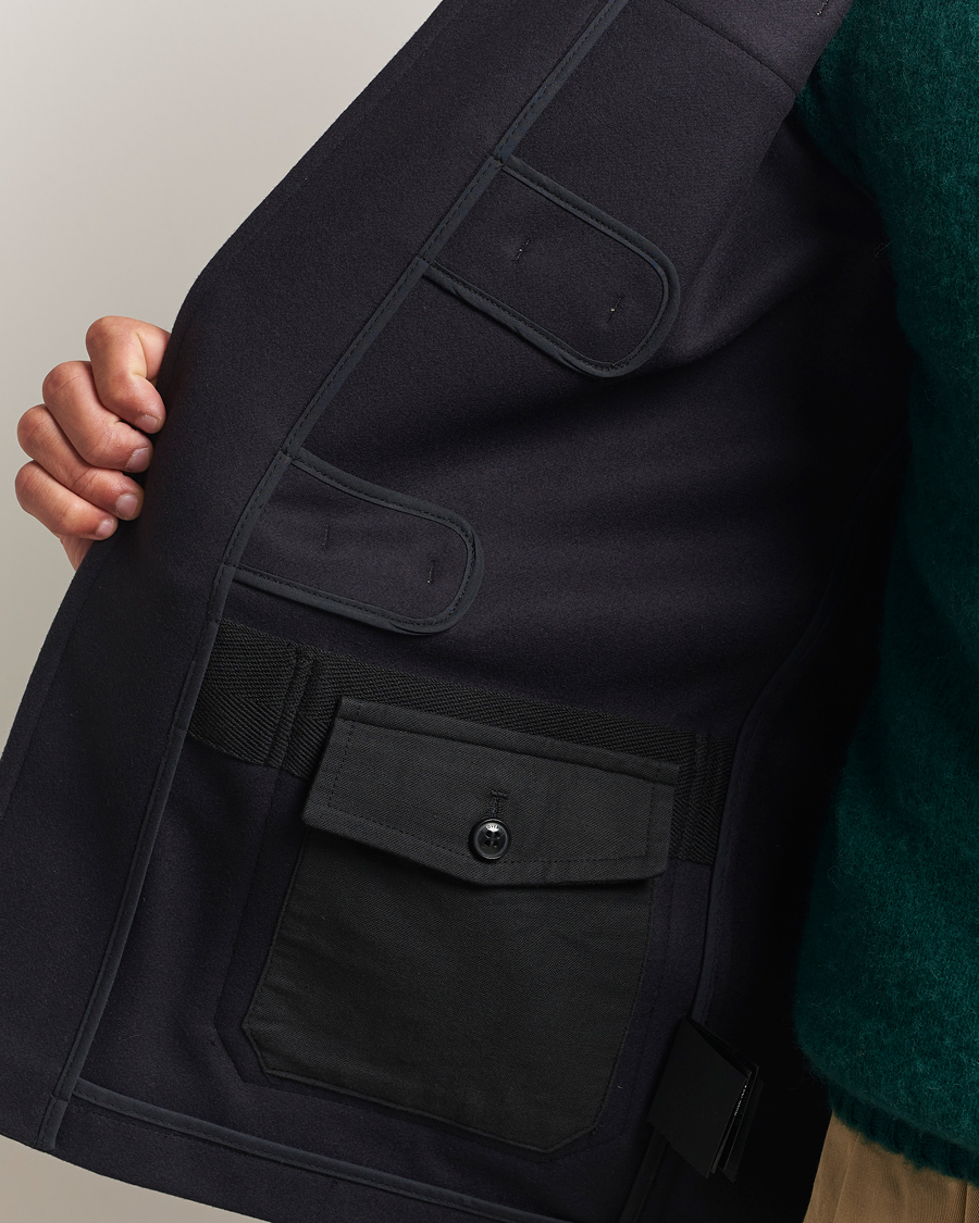 Men | Coats & Jackets | Gloverall | Shawl Collar Duffle Jacket Navy