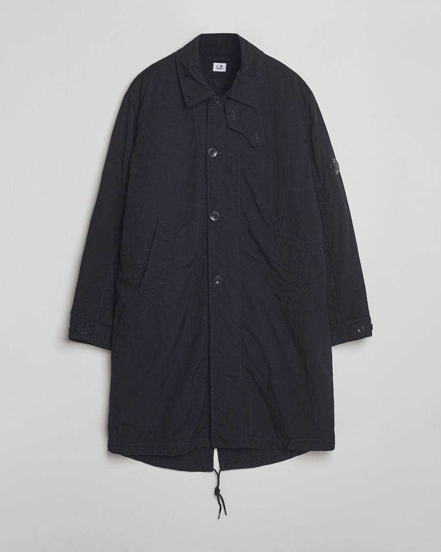 Men | Coats & Jackets | C.P. Company | Twill Garment Dyed Lined Coat Navy