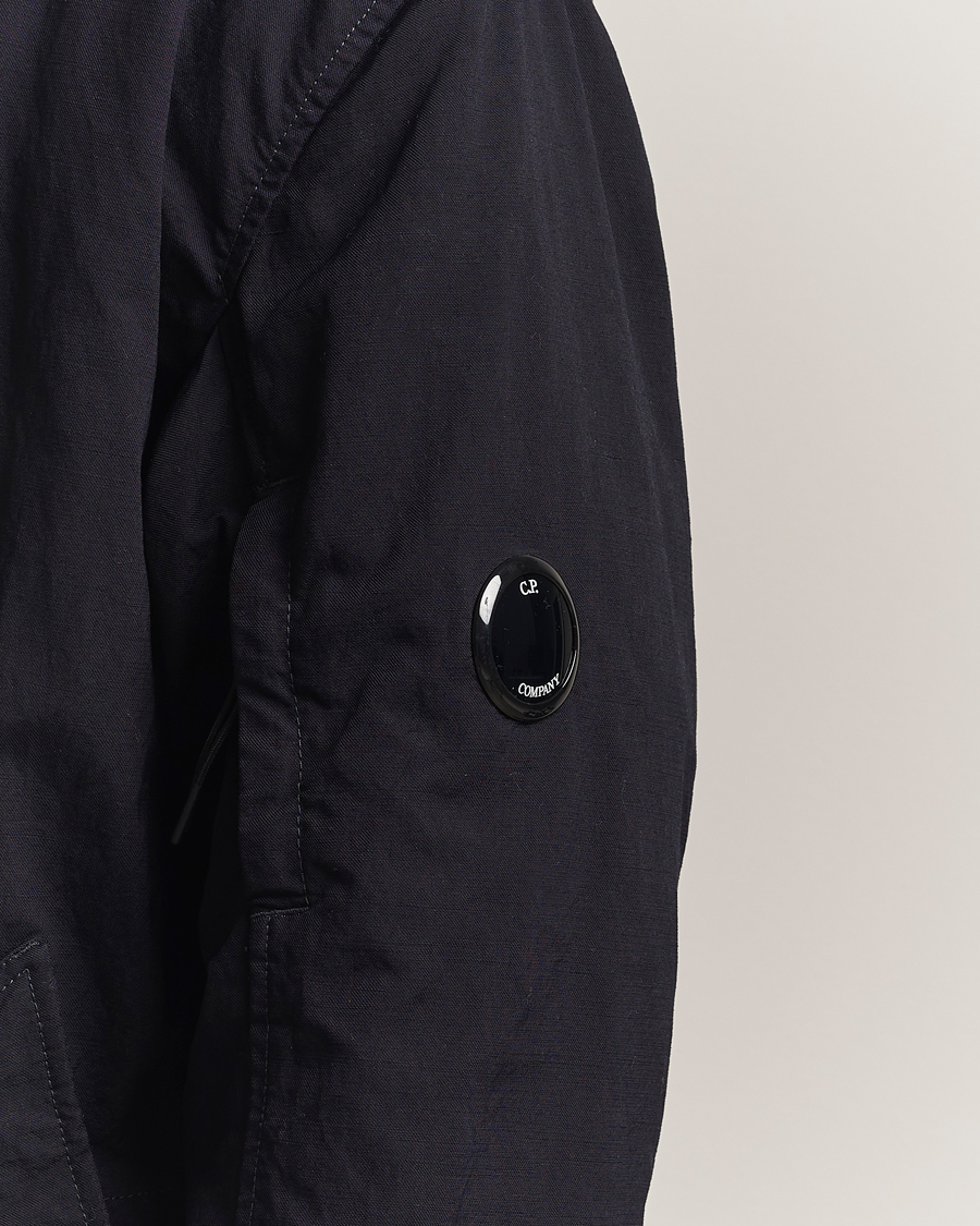 Men | Coats & Jackets | C.P. Company | Twill Garment Dyed Lined Coat Navy