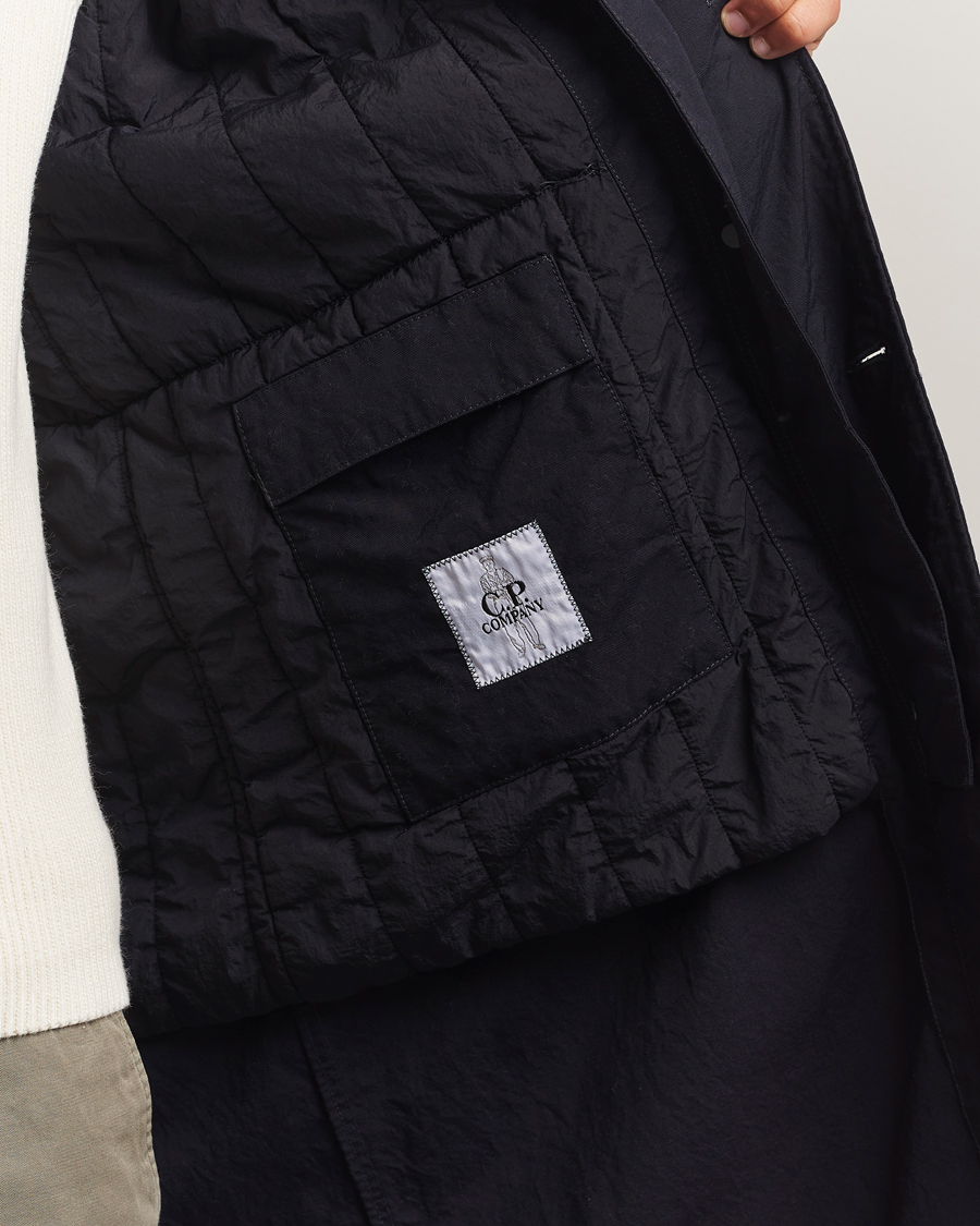Men | Coats & Jackets | C.P. Company | Twill Garment Dyed Lined Coat Navy