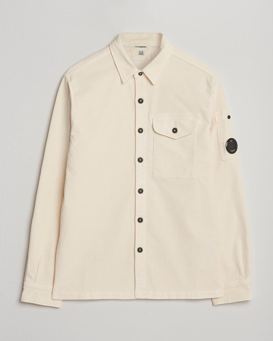 Men | Shirts | C.P. Company | Corduroy Lens Overshirt White
