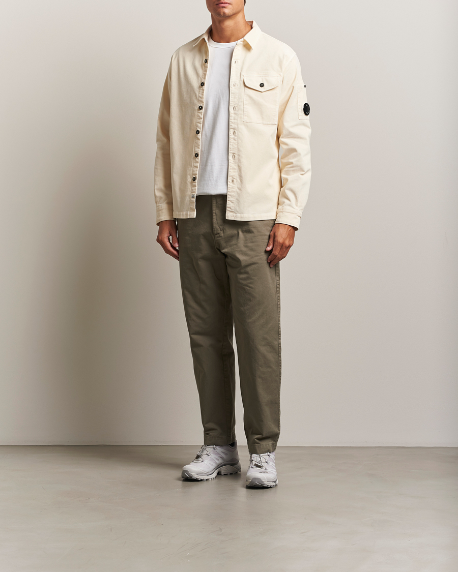 Men | Shirts | C.P. Company | Corduroy Lens Overshirt White