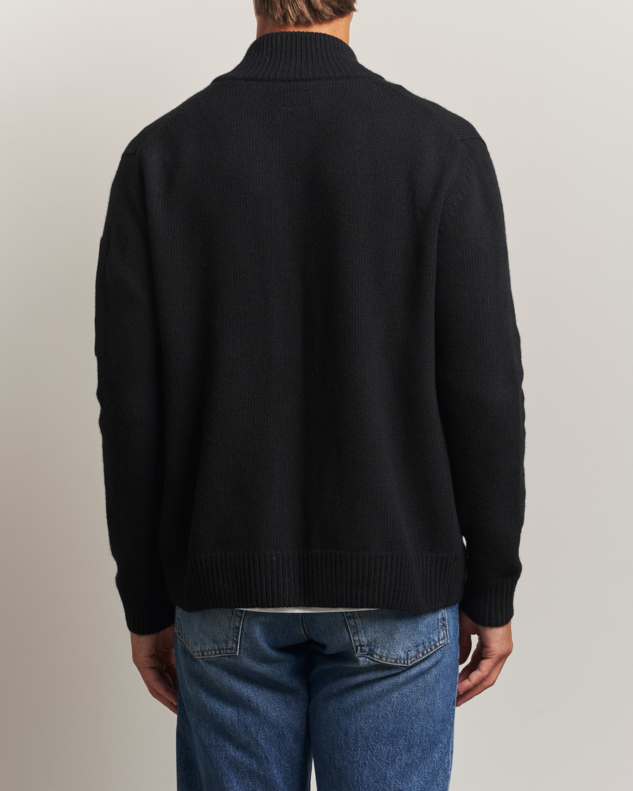 Men | Sweaters & Knitwear | C.P. Company | Knitted Lambswool Cardigan Black