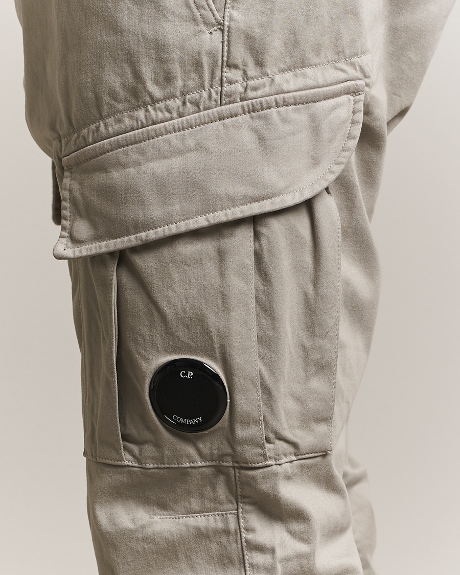 Men | Trousers | C.P. Company | Stretch Satin Lens Cargo Pants Grey