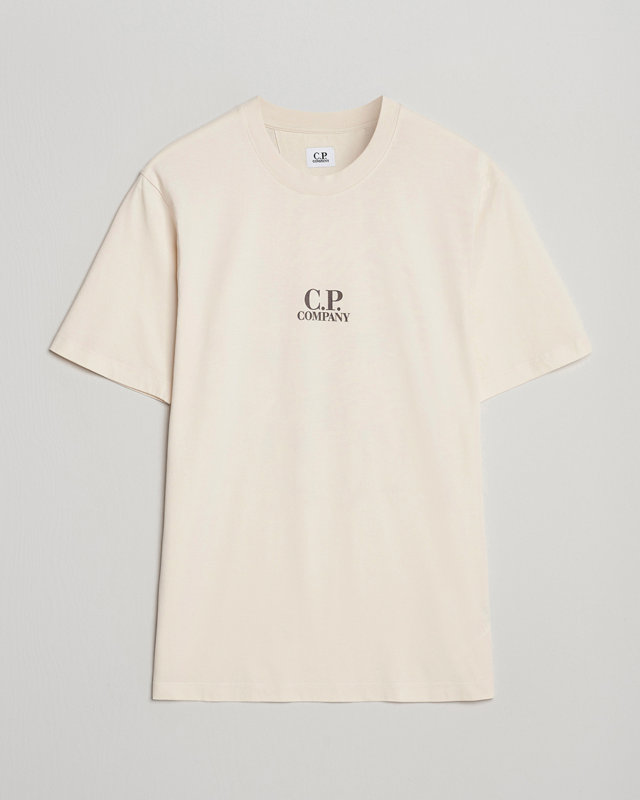 Men | T-Shirts | C.P. Company | Jersey Back Logo T-Shirt Cream