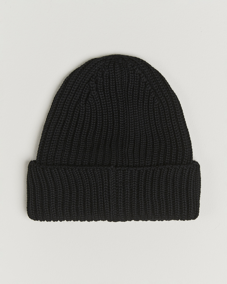 Men | Beanies | C.P. Company | Knitted Merino Goggle Beanie Black