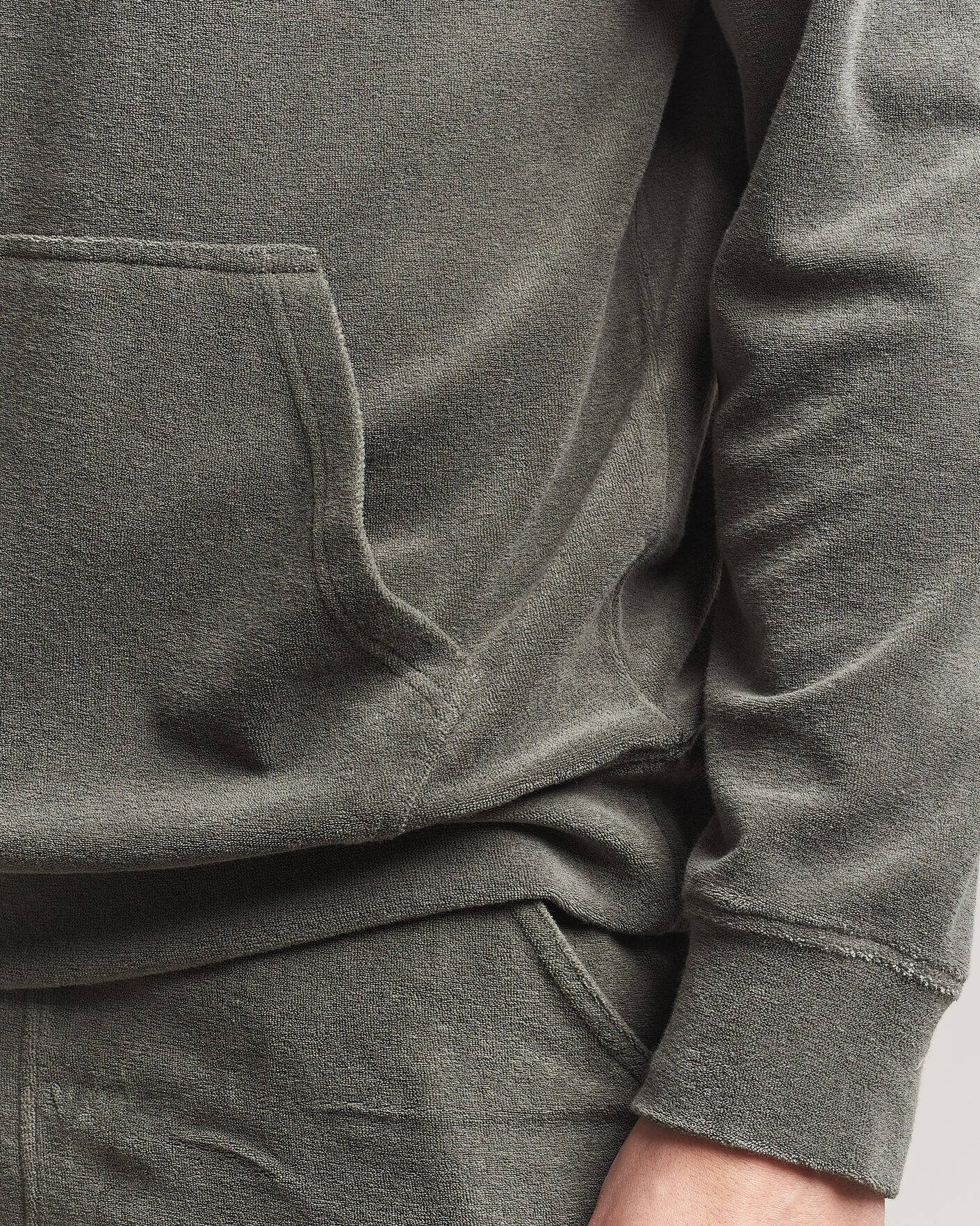 Men | Sweaters & Knitwear | Altea | Terry Cotton Hoodie Olive