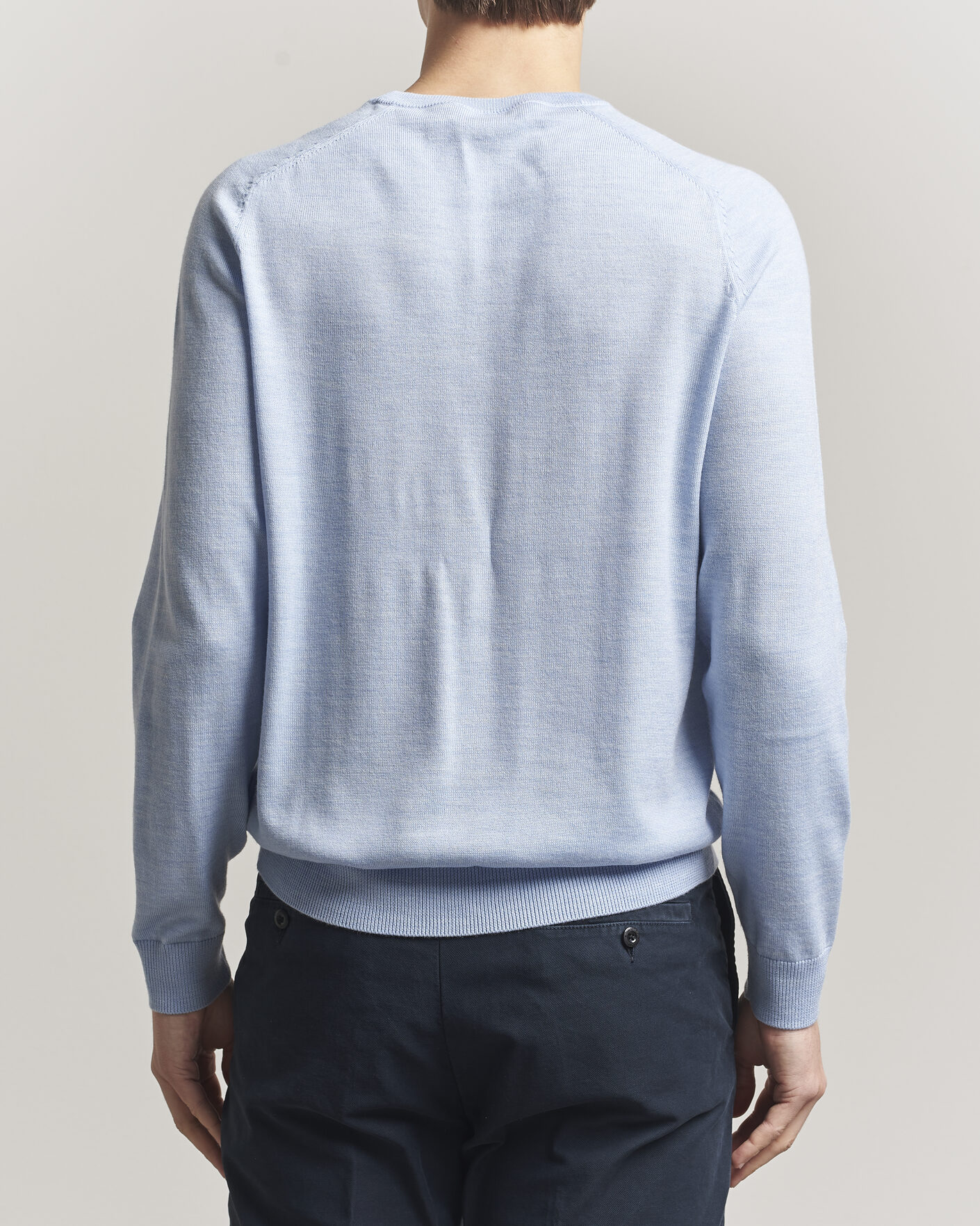 Men | Sweaters & Knitwear | Morris | Merino Oneck Light Blue