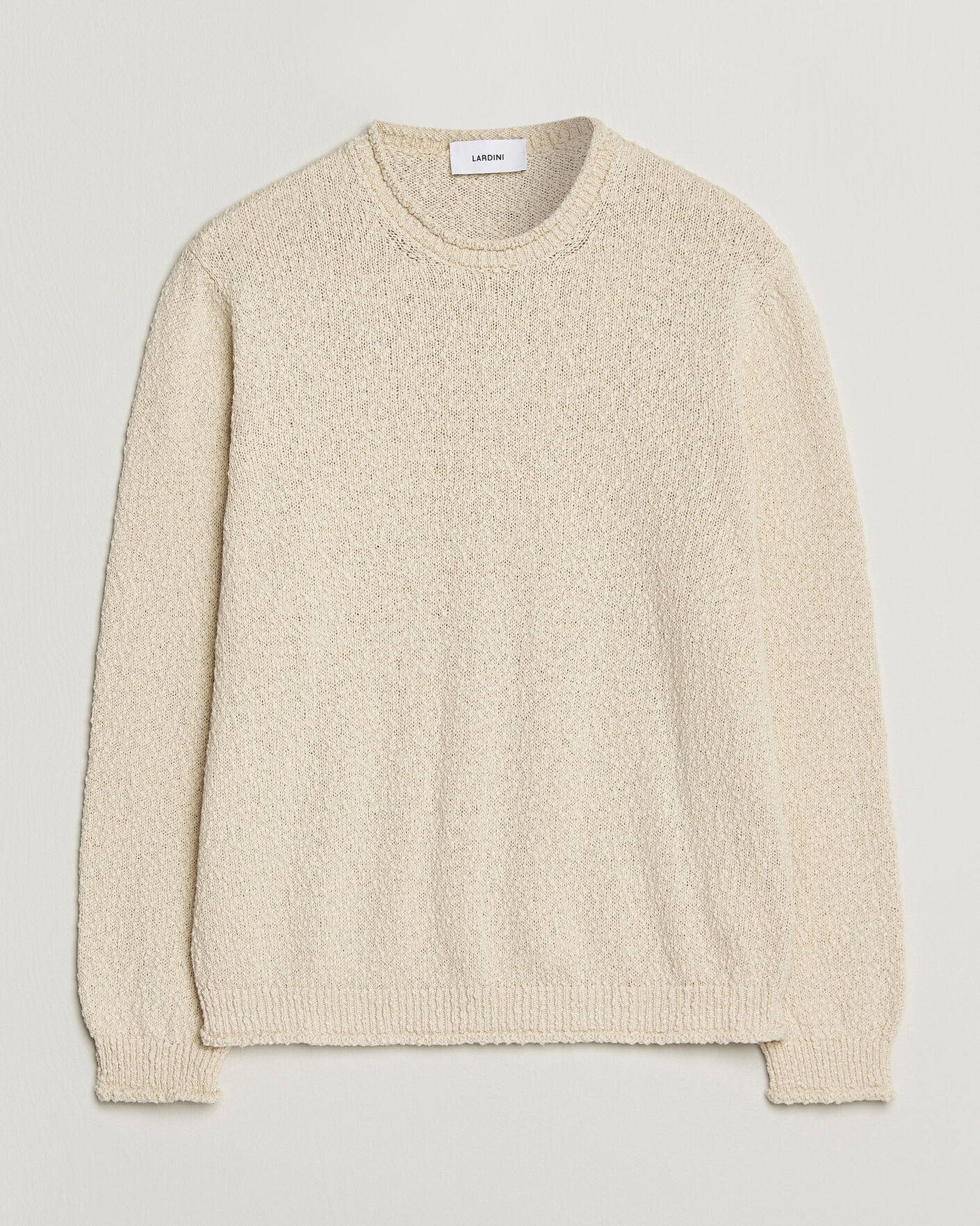 Men | Sweaters & Knitwear | Lardini | Organic Cotton Crew Neck Natural