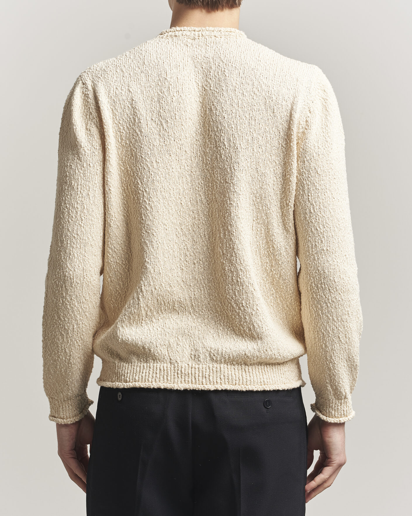 Men | Sweaters & Knitwear | Lardini | Organic Cotton Crew Neck Natural