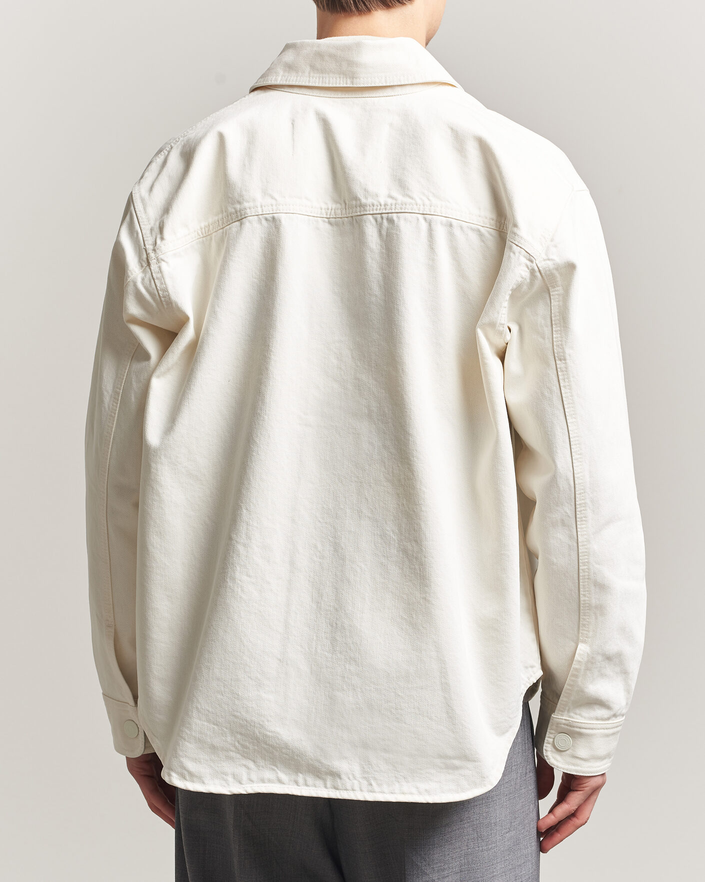 Men | Shirts | AMI | Cotton Twill Overshirt Creme