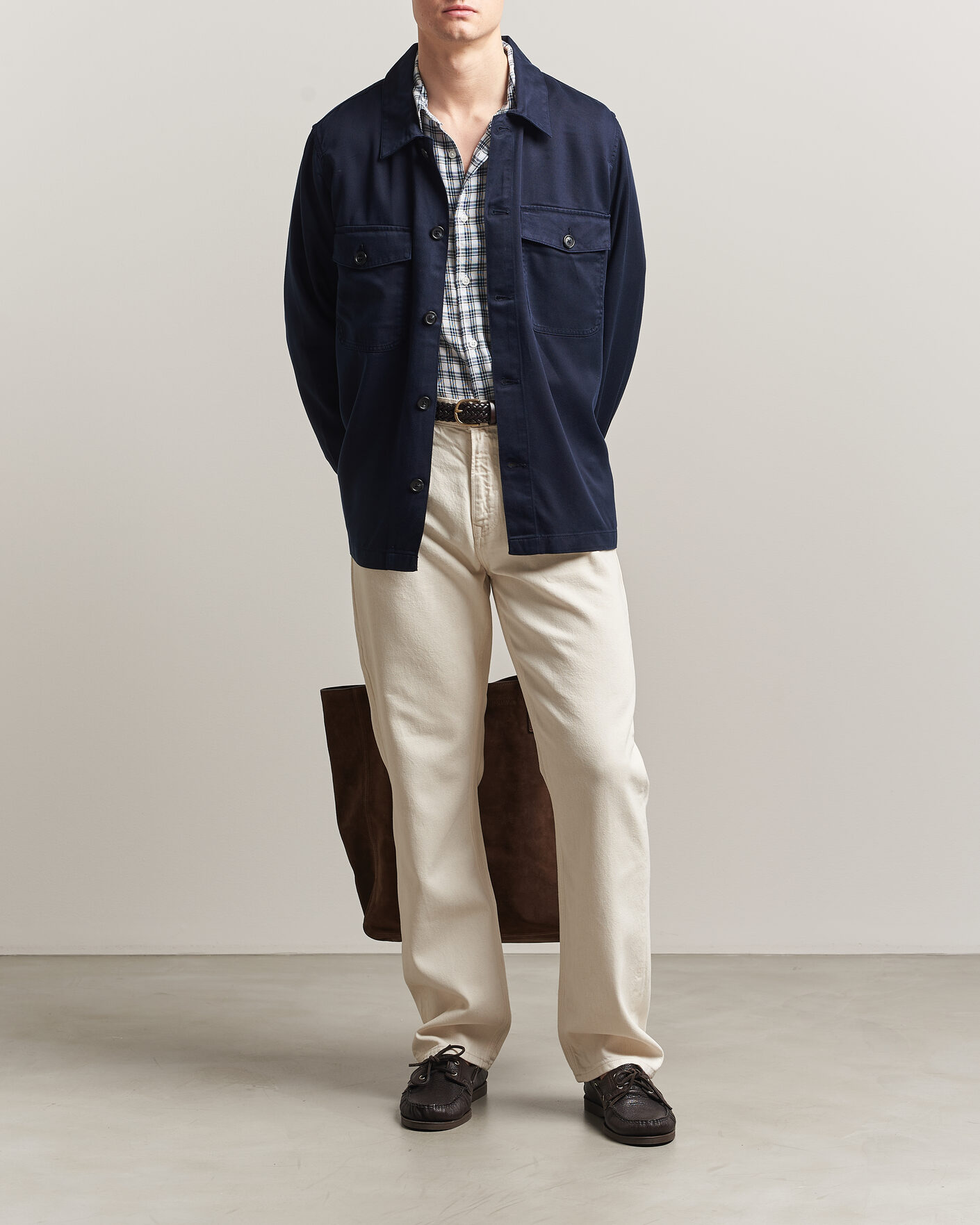 Men | Shirts | Gant | Regular Fit Lyocell Overshirt Evening Blue