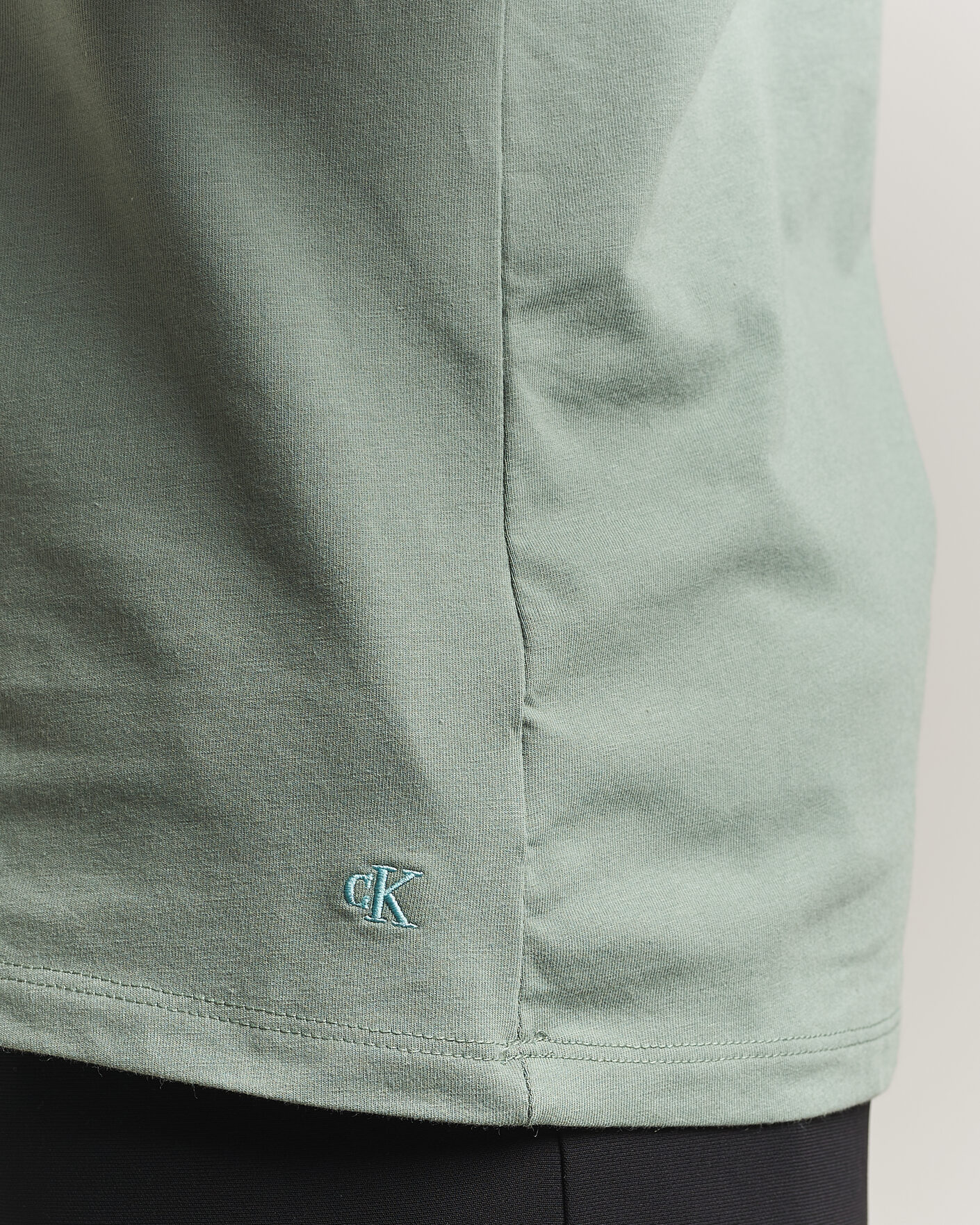 Men | T-Shirts | Calvin Klein | 3-Pack Cotton Stretch Crew Neck T-Shirt Black/Blue/Green