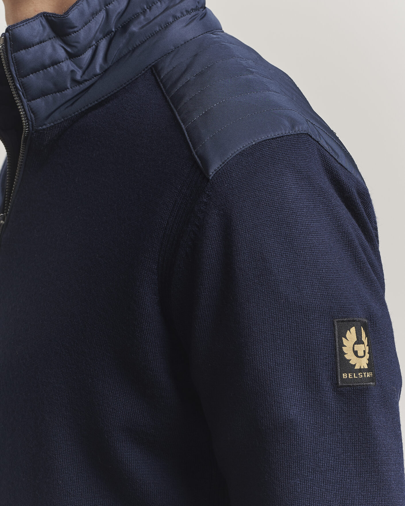 Men | Sweaters & Knitwear | Belstaff | Kelby Knitted Full Zip Dark Ink