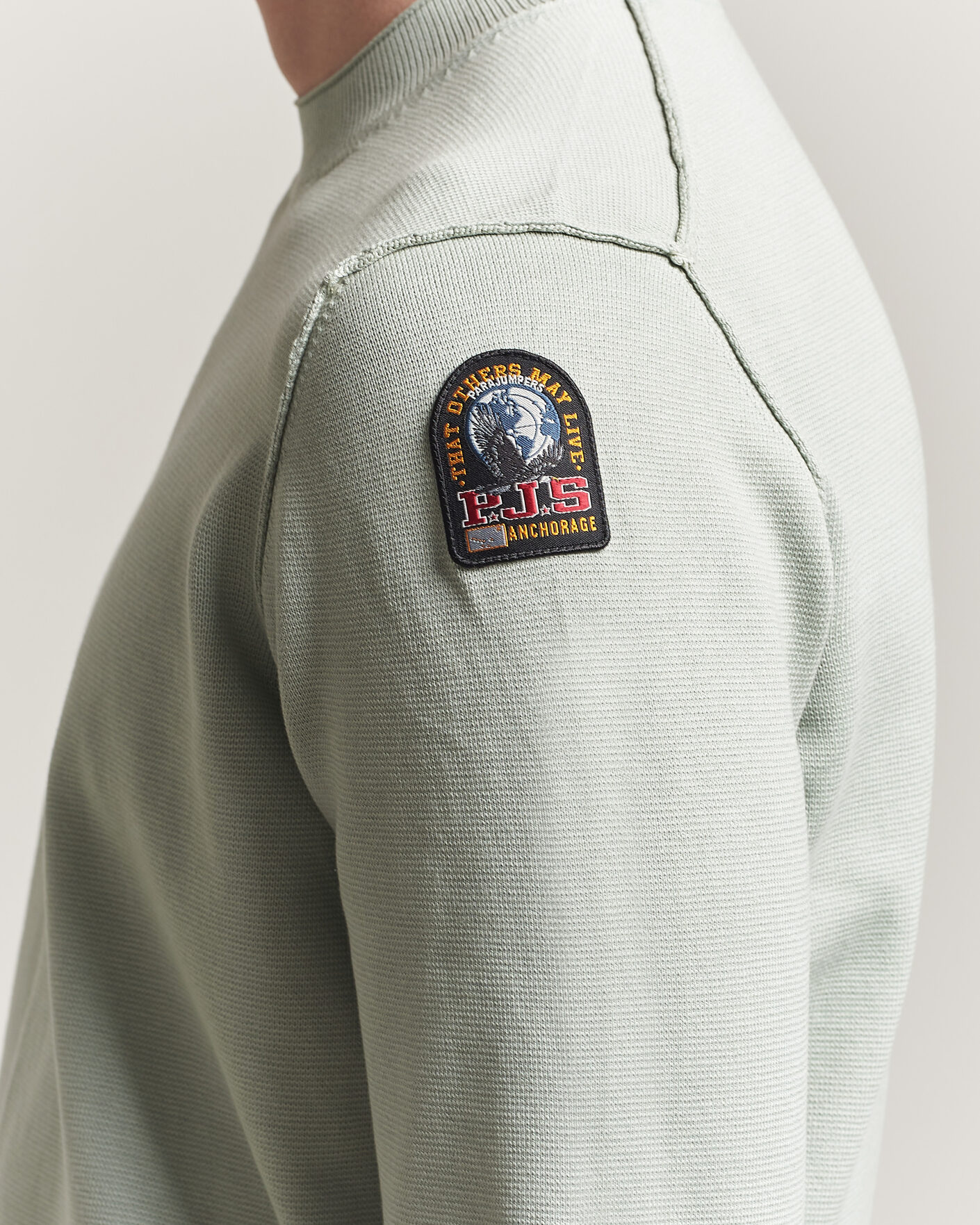 Men | Sweaters & Knitwear | Parajumpers | Basic Braw Knitted Sweater Fresh Grey