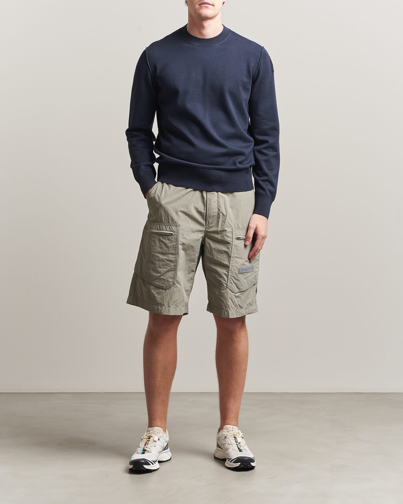 Men | Sweaters & Knitwear | Parajumpers | Basic Braw Knitted Sweater Navy