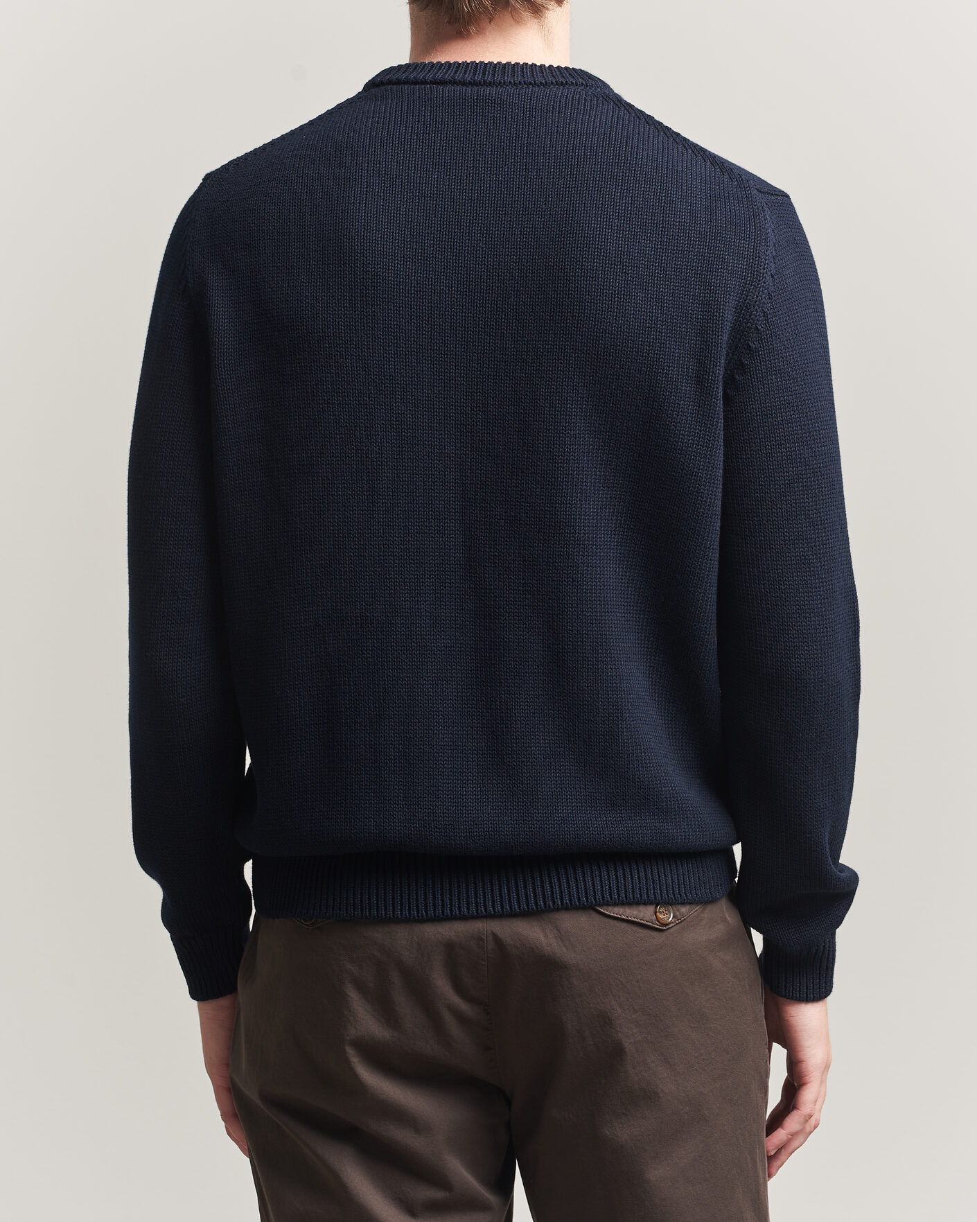 Men | Sweaters & Knitwear | Zanone | Soft Cotton Crew Neck Sweater Navy