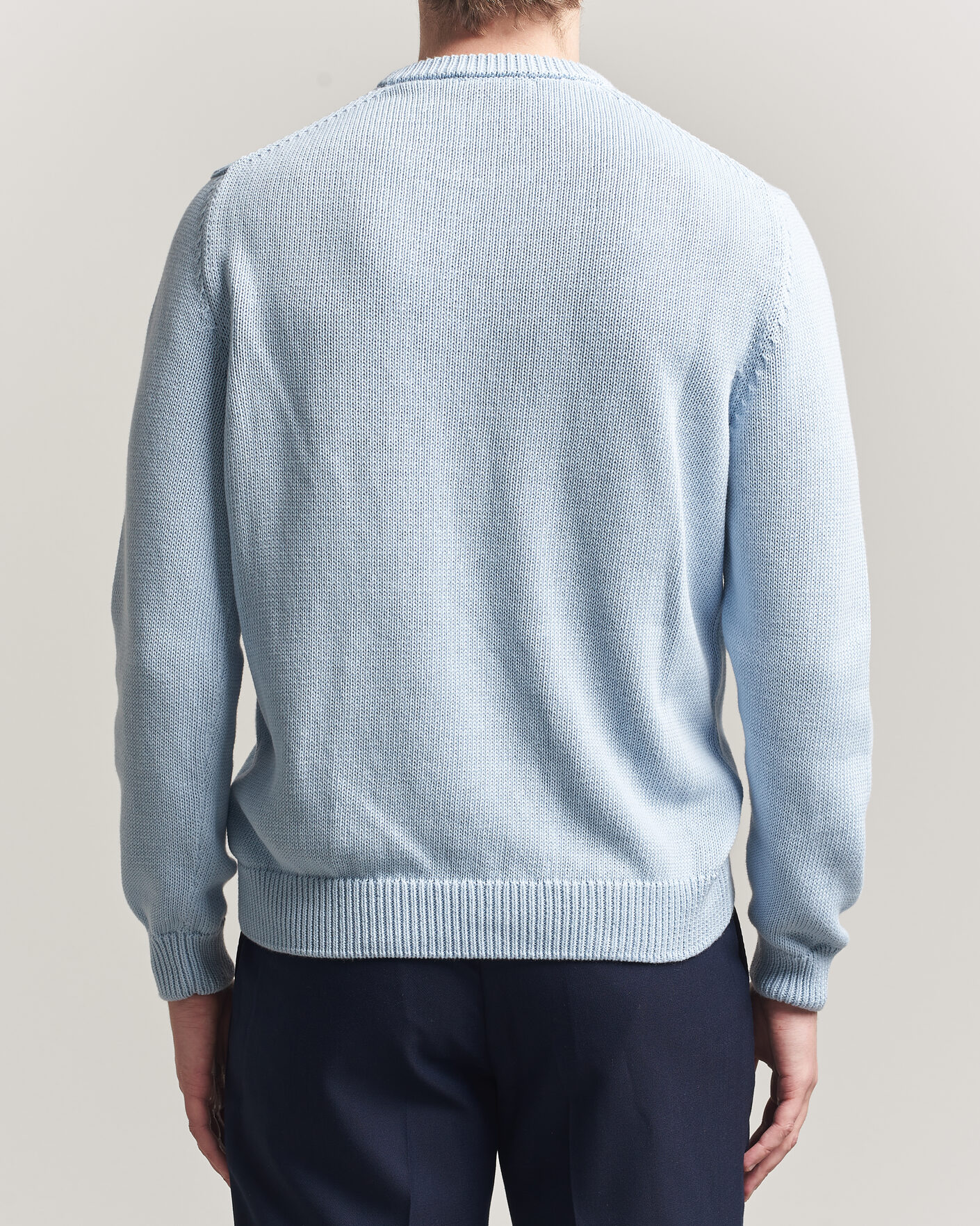 Men | Sweaters & Knitwear | Zanone | Soft Cotton Crew Neck Sweater Sky Blue