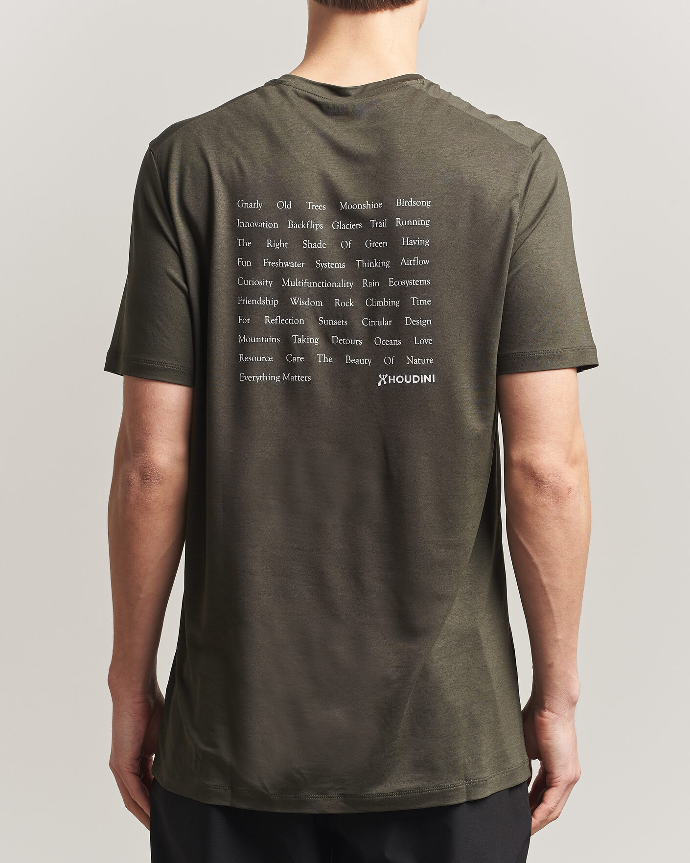 Men | T-Shirts | Houdini | Tree Message T-Shirt Green Illusion