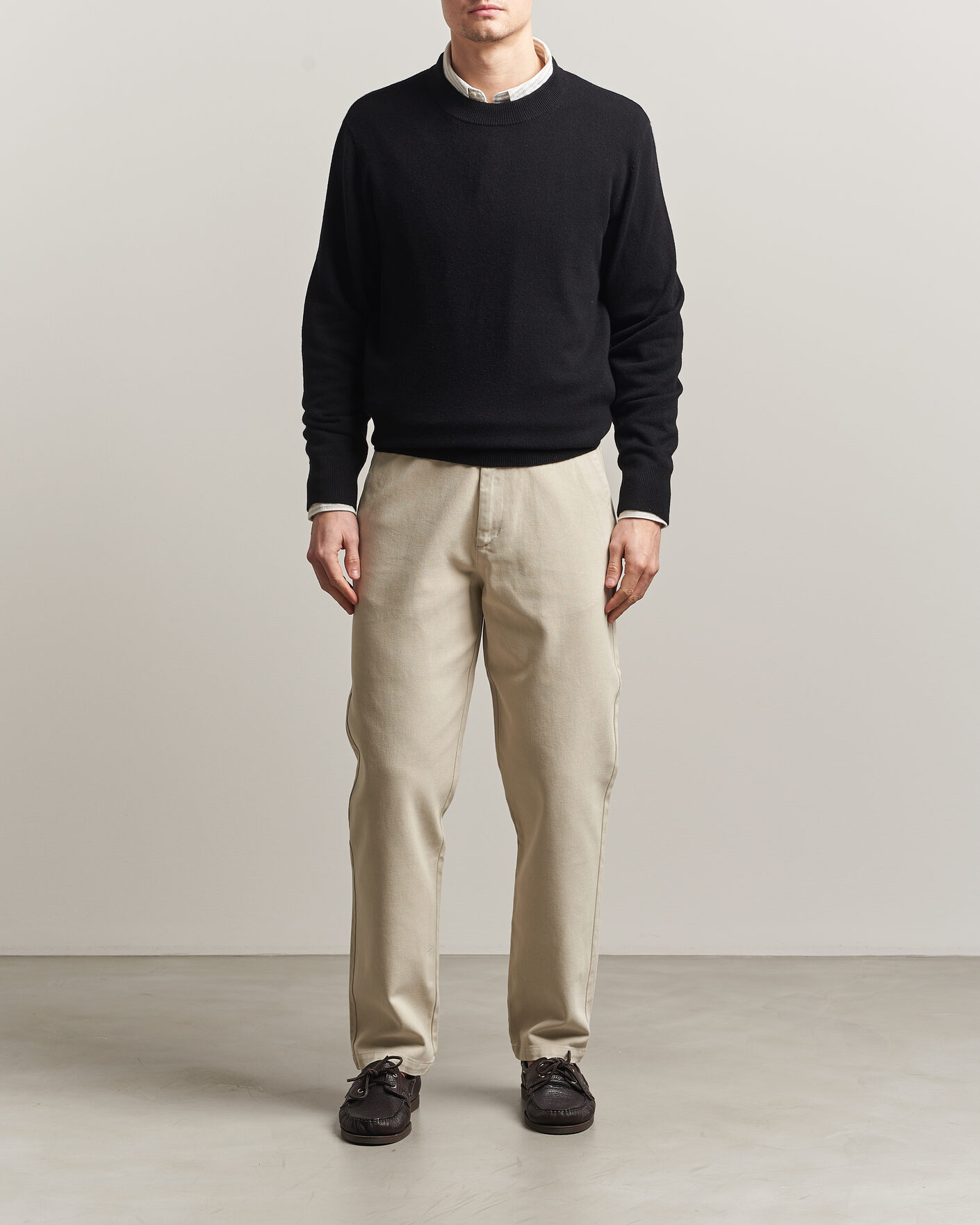 Men | Sweaters & Knitwear | A Day's March | Marlow Cashmere Blend Sweater Black