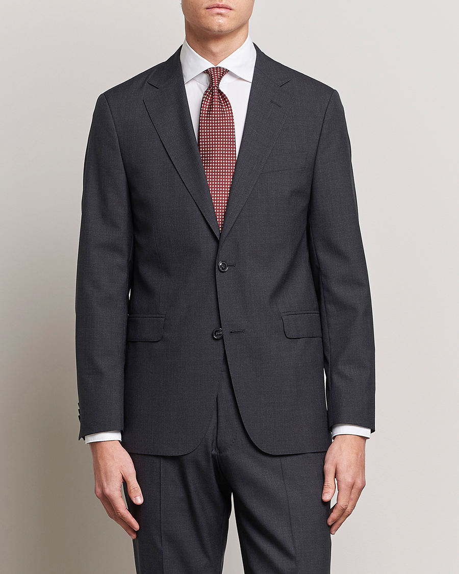 Oscar Jacobson Falk Wool Suit Grey at CareOfCarl.com