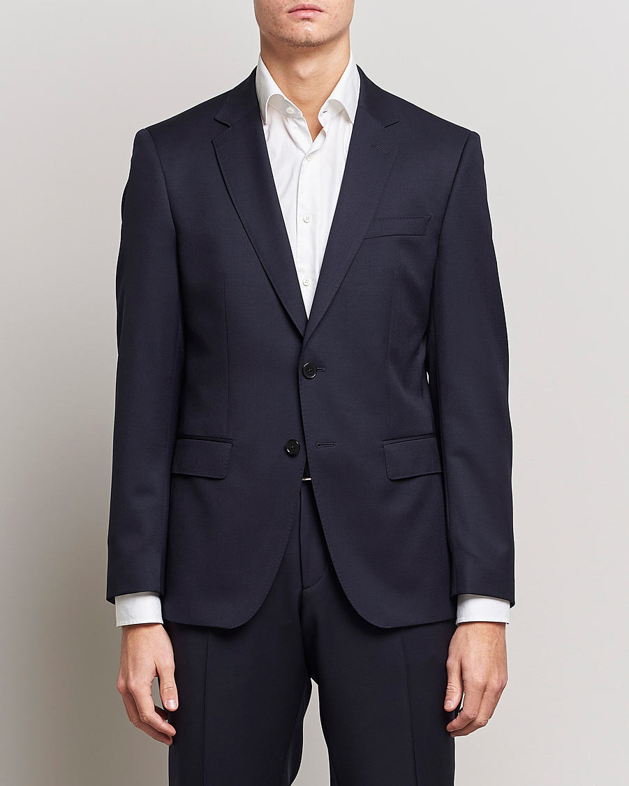 Men | Suits | BOSS BLACK | Huge Wool Suit Dark Blue