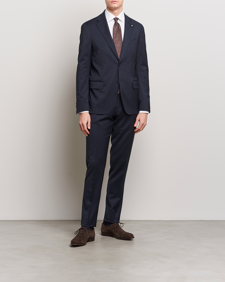 Lardini Wool Suit Navy at CareOfCarl.com