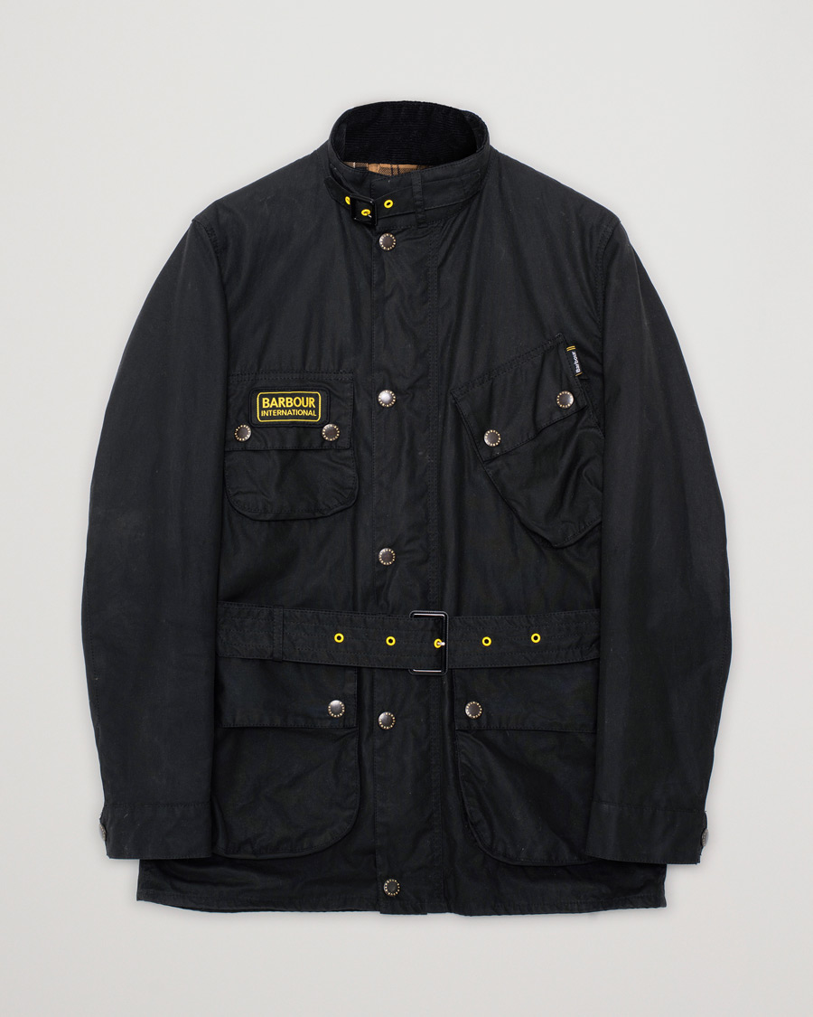 Men | Coats & Jackets | Pre-owned | Barbour International Slim Wax Jacket Black