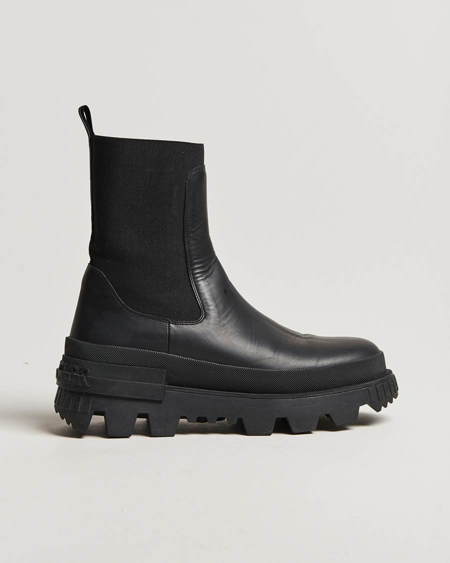 Neu Orig. MONCLER Boots on sale Leder black Gr. 40 Kunstfellrand